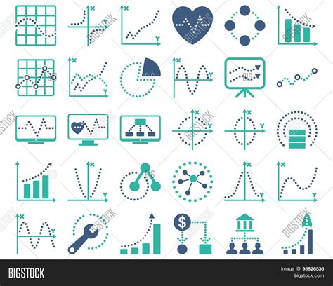Dotted Charts Icons Vector And Photo Free Trial Bigstock