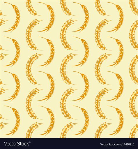 Agriculture Seamless Pattern With Wheat Ears Vector Image