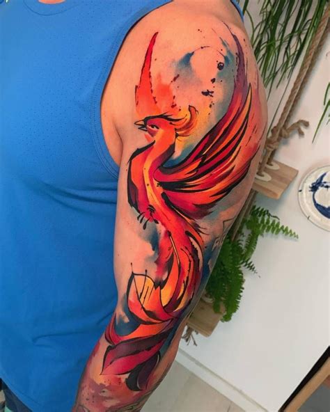 Watercolor Phoenix Tattoo Rising Phoenix Tattoo Watercolor Tattoo