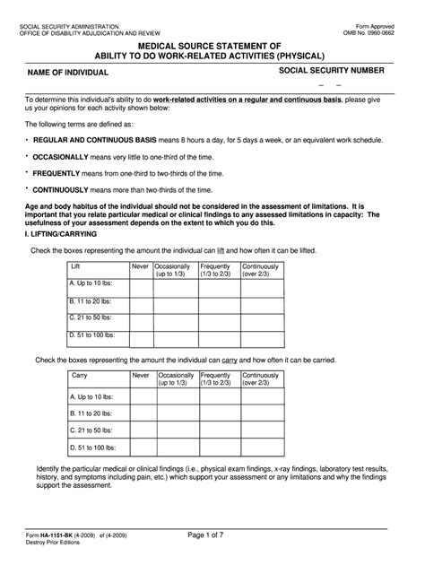 2009 2024 Form Ssa Ha 1151 Bk Fill Online Printable Fillable Blank