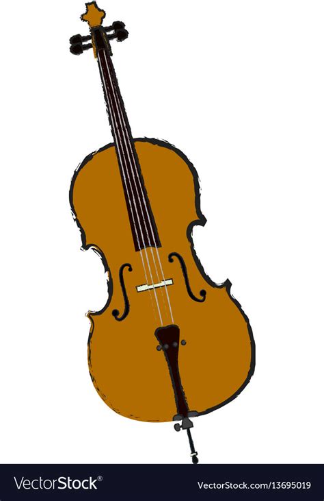 Isolated Cello Royalty Free Vector Image Vectorstock