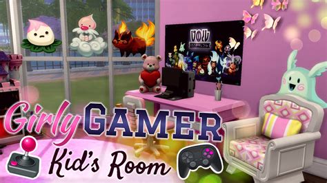 Girly Gamer Kids Room Speed Build The Sims 4 Kids Room Stuff Pack