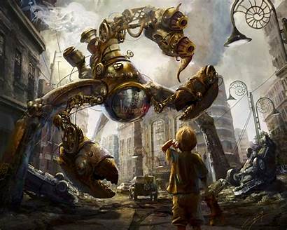 Steampunk Sci Fi Wallpapers Fantasy Concept Background