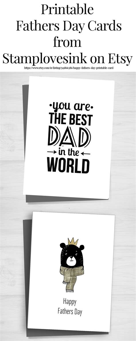 Printable Fathers Day Cards Great For Last Minute Cards Or To Have On