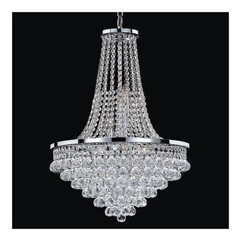 Glow Lighting Vista 9 Light Ceiling Chrome Incandescent Chandelier