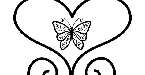 Cjo Photo Butterfly In Heart Coloring Page