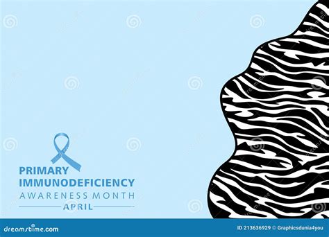 Primary Immunodeficiency Awareness Month Observed In April Stock Vector