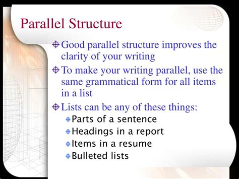 Ppt Parallel Structure Powerpoint Presentation Free Download Id5354