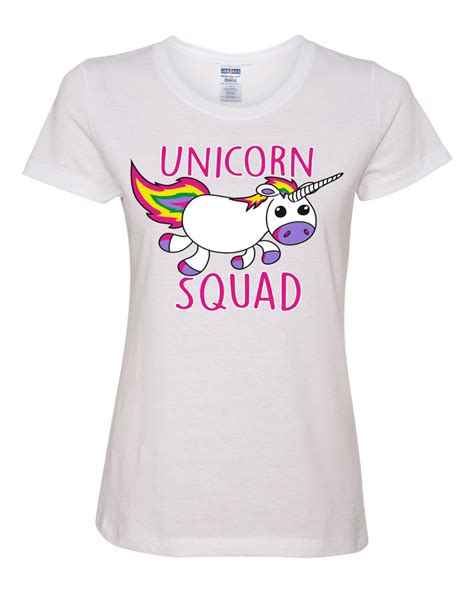 unicorn squad womens colorful t shirt funny graphic tee ebay
