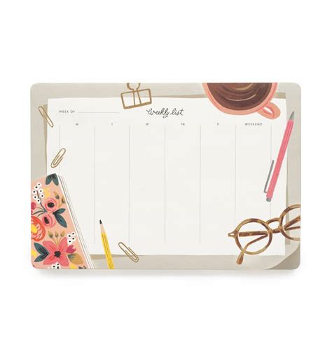 Desktop Weekly Planner 2017 From Rifle Paper Co
