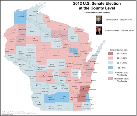 Wisconsin Election Maps and Results - University of Wisconsin-Eau Claire Geography - Ryan Weichelt