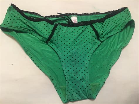 Green Polka Dot Panties Myusedpantystore