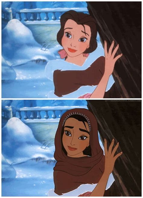 Belle As A Different Race Disney Princess Art Popsugar