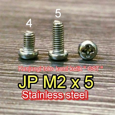 Jual 10pcs Baut Jp M2 X 5 Goon Stainless Steel Kepala Plus M2x5 Ss