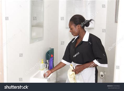 African Young Beautiful Housework Lady Cleans Stock Photo Edit Now