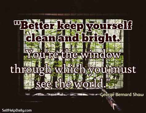 George Bernard Shaw Quote Youre The Window Self Help Daily