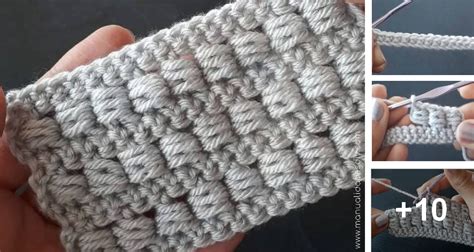Hermosos puntos crochet para tus prendas, con esquemas con símbolos. Clase: Punto Tejido a Crochet Diferente y Muy Fácil ...