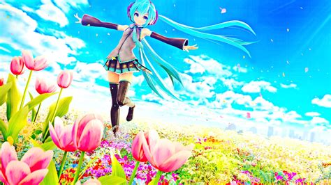 Hintergrundbilder Illustration Blumen Anime Mädchen