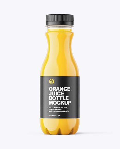 Orange Juice Bottle Mockup Juice Bottles Drink Bottles Glass Bottles
