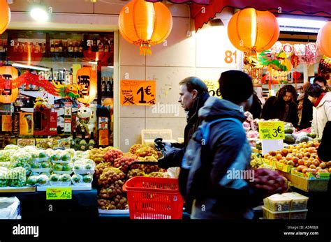 Paris France Chinese Supermarket Outside In Chinatown The Big Store