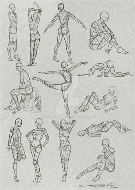 Pose Practice By Sarahscala On Deviantart Dibujo De Figura Bocetos