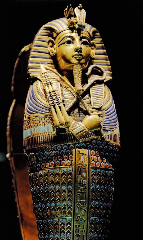 Gold Inlaid Canopic Coffinette Of Tutankhamun Dedicated To Flickr