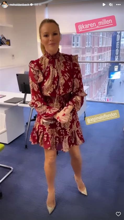 Amanda Holden Bares Endless Legs As She Reclines On Chair In Racy Festive Dress Big World Tale