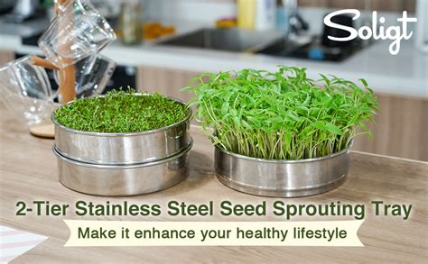 Soligt Stackable Stainless Steel Seed Sprouting Kit 2