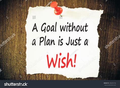 Goal Without Plan Just Wish Stock Photo 246253156 Shutterstock