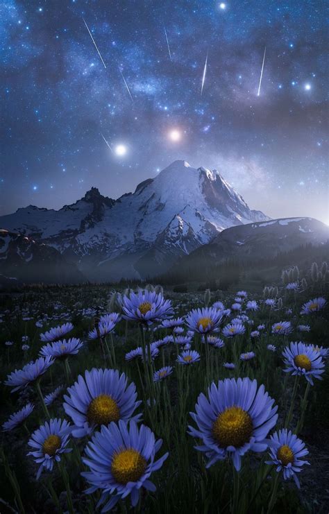 Dreamy Landscapes At Night Inspired By Space Stars And Video Games