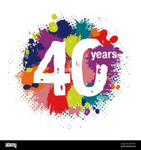 40th anniversary numbers 40 years old up to 40 off logotype concept isolated abstract