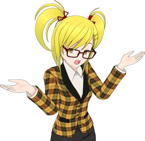 Cartoon Girl Blonde Anime Girl Vector Clipart Image Photo