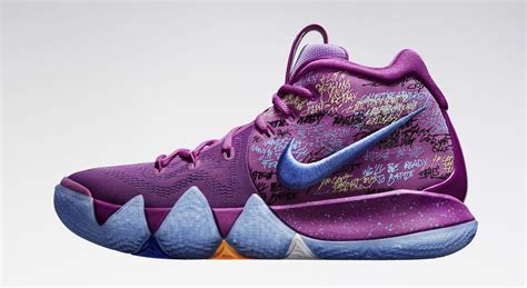 The nike kyrie 4 made a loud entrance with this confetti edition in december of 2017, featuring a vibrant, mismatched colorway with inspirational text from kyrie irving himself scribbled across the ankle paneling. Nike Kyrie 4 "Confetti" | Kyrie irving shoes, Sneakers, Irving shoes