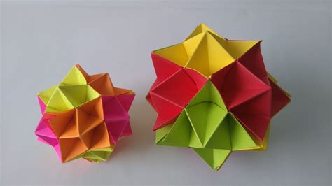 You will need one sheet of origami paper size 15cm * 15cm. Origami Toys - How to make an Origami Spike Ball step-by ...
