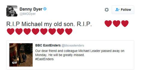 michael leader eastenders actor passes away hello