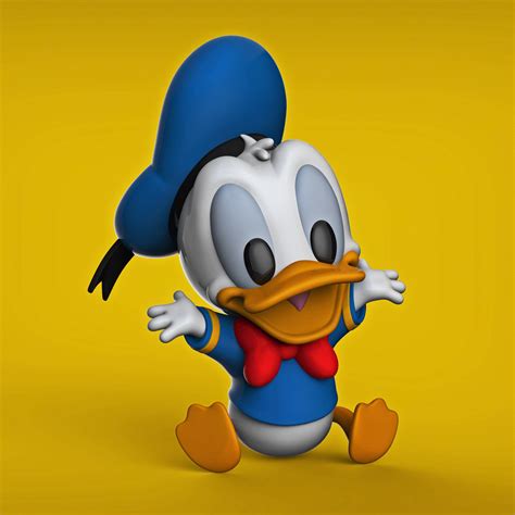 Baby Donald Duck Cute 3d Model 3d Printable Cgtrader