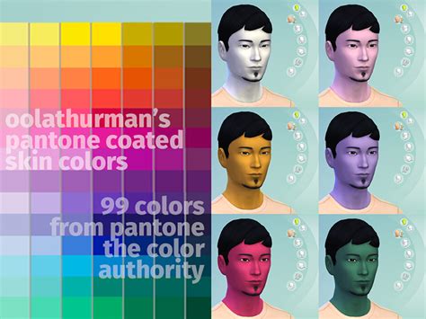 Oolathurman Pantone Coated Skin Colors Sims Love 4 Cc Finds