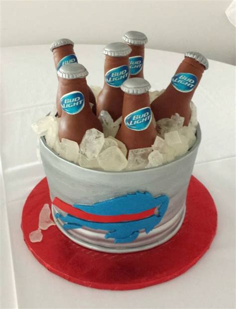Bud Light Birthday Cake Buffalo Bills Birthday Cake Beer Cake Beer Bucket Carved Cake Man
