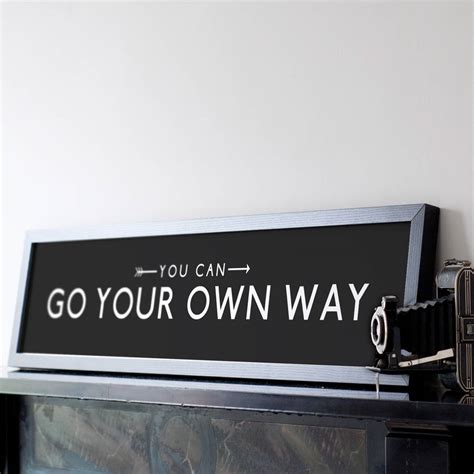 Go Your Own Way Positive Quote Bus Blind Print By The