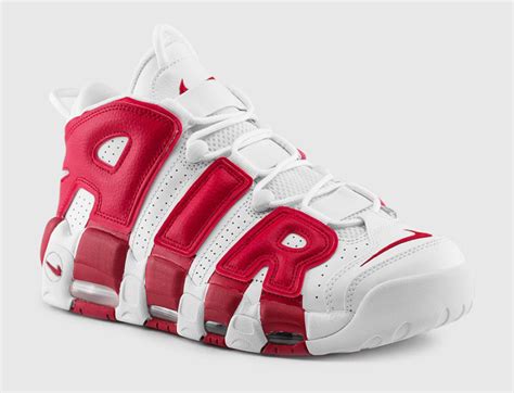 Nike Air More Uptempo White Red Sneaker Bar Detroit