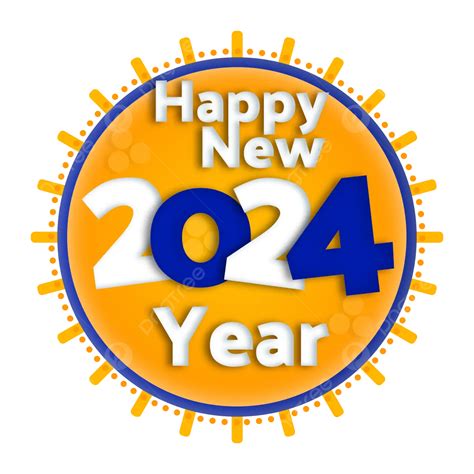 2024 Nuevo Año De Diseño Atractivo Png Dibujos 2024 Feliz Año Nuevo