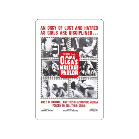 Mme Olga S Massage Parlor 1965 Movie Poster Sticker Vinyl Die Cut Deca The Sticker Space