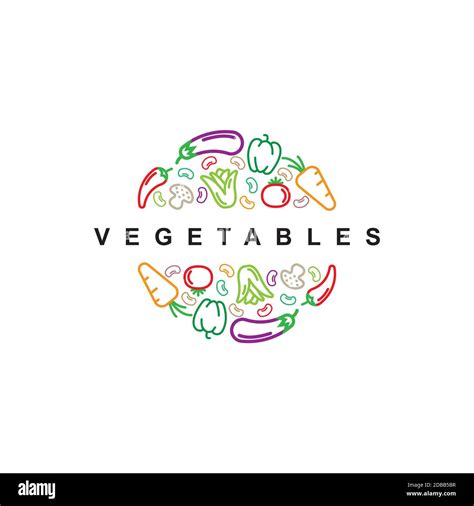 Vegetables Logo Design Symbol Vector Templatehealthy Organic Food Icon