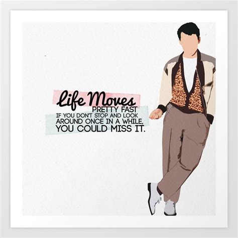 Ferris Bueller Graphic With Quote Art Print By Thegirlwith7things