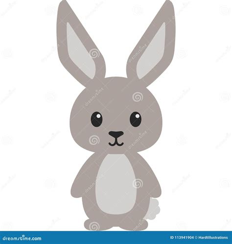 Rabbit Cute Woodland Vector Illustration Stock Vector Illustration Of