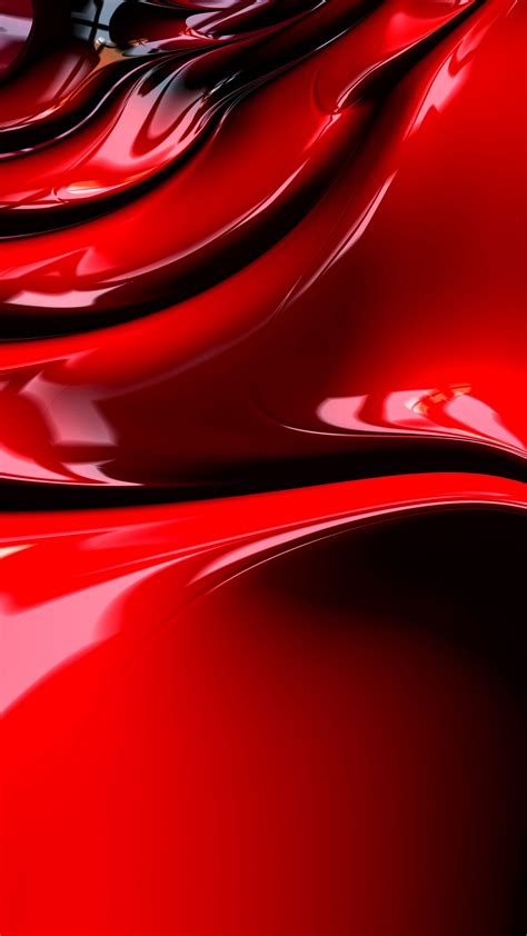 Abstract Fractal Structure Surface Shape Red