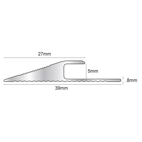 27m Click Vinyl Flooring Edge Profile Reducer Trim Threshold Door Bar