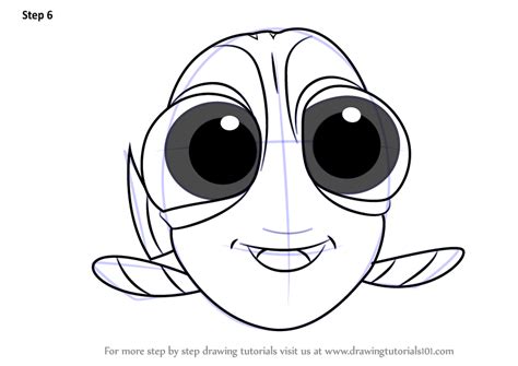 How To Draw Baby Dory From Finding Dory Finding Dory Step By Step