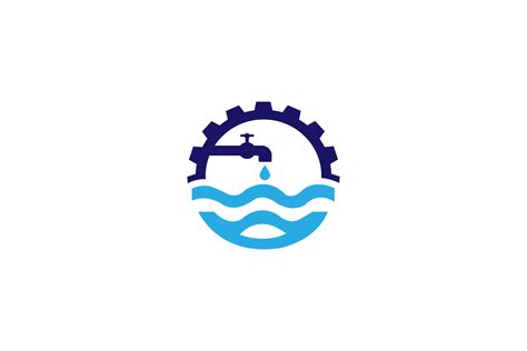 Plumbing And Gear Water Faucet Logo Graphic By Mmdmahfuz3105 · Creative