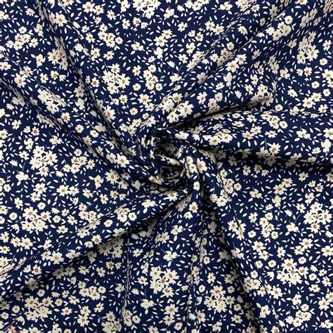 Ditsy Floral Rose And Hubble Cotton Poplin Fabric Pound Fabrics